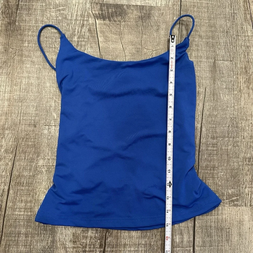 SHEIN Blue Strappy Back Cami‎ Tank Top Size Xs Spaghetti Strap Y2K Club Party - Picture 3 of 7